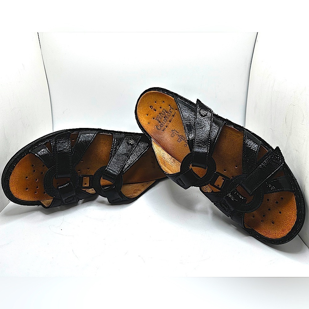 Finn Comfort Women's Slide on Leather Sandal Size 8